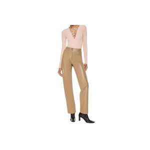 Wilfred Aritzia The Melina Faux Leather Pant Tan Brown Size S